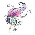 Glitter Winged Fairy Temporary Tattoo